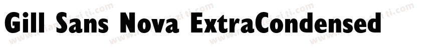 Gill Sans Nova ExtraCondensed Bold字体转换
